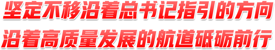 堅(jiān)定不移沿著總書(shū)記指引的方向、沿著高質(zhì)量發(fā)展的航道砥礪前行